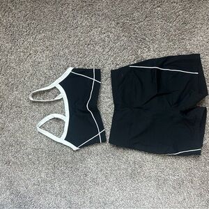 Black and White Women's workout Set